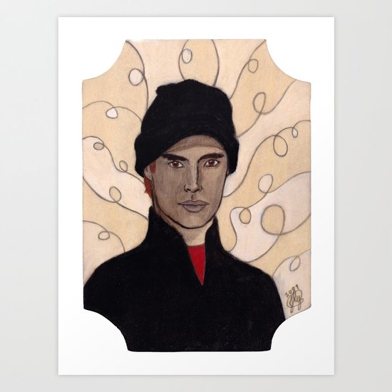 BLACK-CLAD BURGLAR Art Print