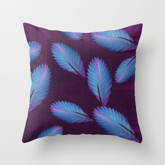 Tillandsia in dark purple Throw Pillow