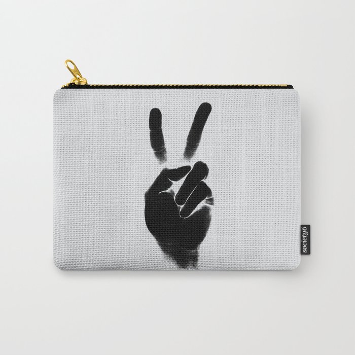 Peace — square and gray Carry-All Pouch