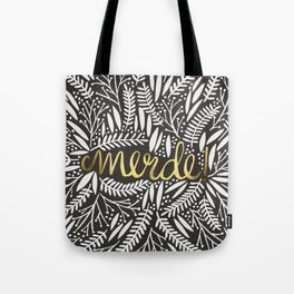 Pardon My French – Gold on Black Tote Bag