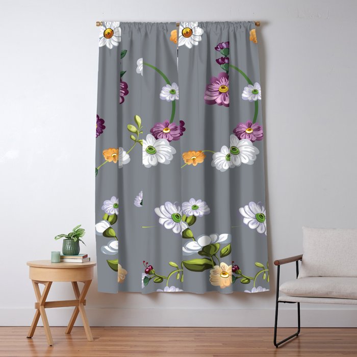 Spring Flowers Nature 24 Blackout Curtain By Pucipuci