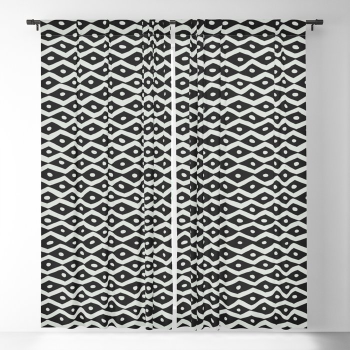 Black White Tribal Pattern Blackout Curtain By Alisagal Society6