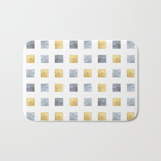 Metallic mosaic Bath Mat