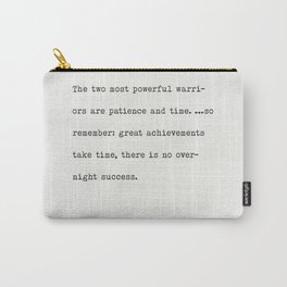 Leo Tolstoy patience and time Carry-All Pouch