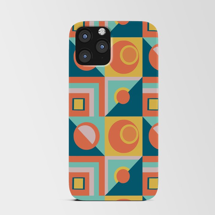 Circles, Circles and Squares Geometric Pattern iPhone Card Case
