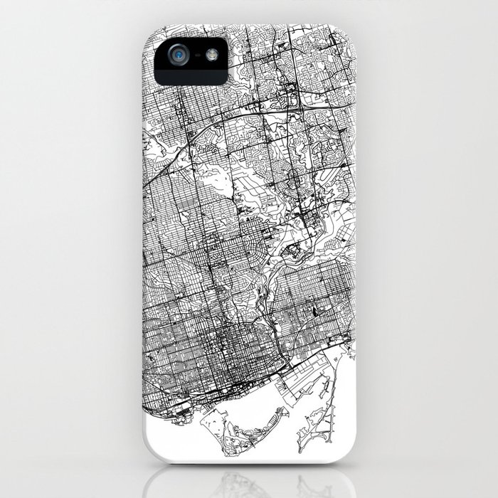 toronto white map iphone case