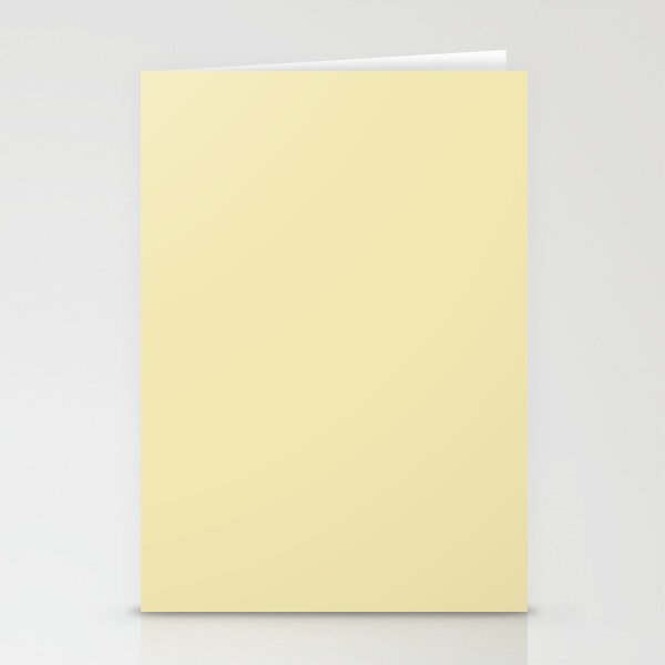 PASTEL YELLOW SOLID COLOR Stationery Cards