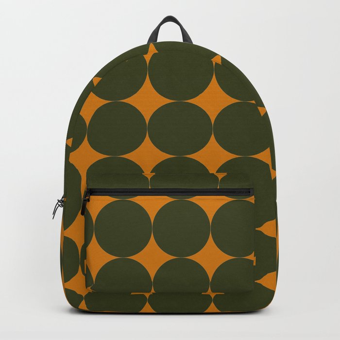 Circles/Sparks (Olive & Orange) Backpack
