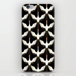 Japanese Crane Ornate Art Deco Pattern iPhone Skin