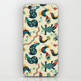 African Birds and Reptiles Pattern iPhone Skin