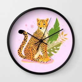 Goddamn Cheetah Wall Clock