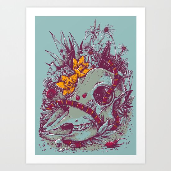 Death Blooms Art Print