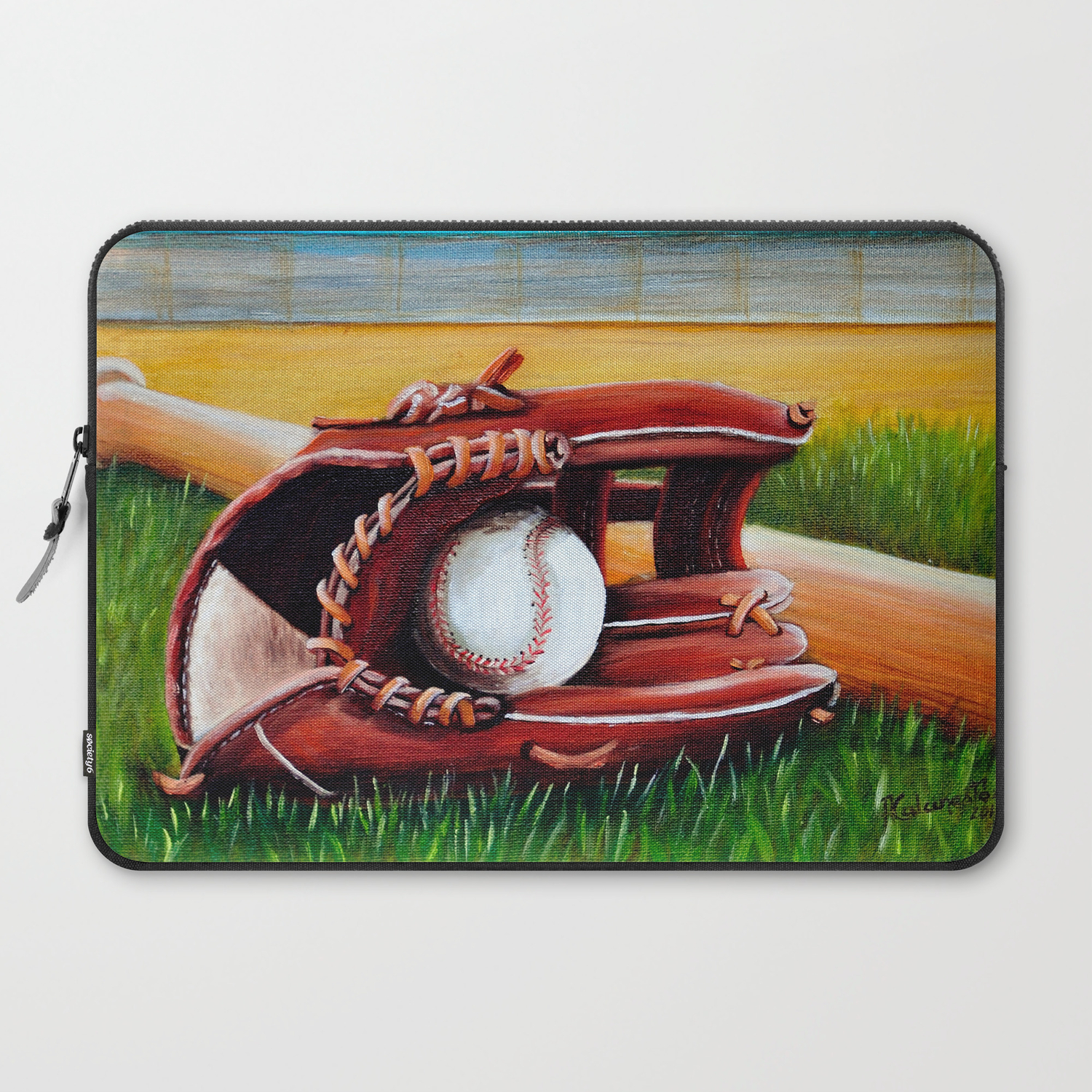 Baseball Fine Art Print Giclee Boys Room Whimsical Art Sports