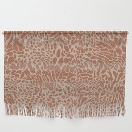 Leopard Print Pattern in Blush and Terracotta Wall Hanging