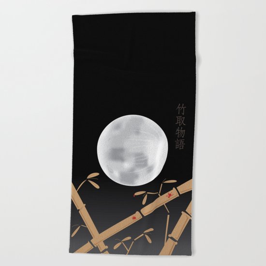 Tale of the Bamboo Cutter Beach Towel