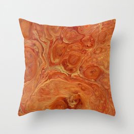 Burnt Orange Fire Lava Flow Throw Pillow
