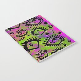 Alternative Trippy Eye Pattern (Neon) Notebook