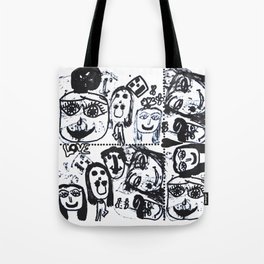 Funny Face | Pop Art | Black and White Tote Bag