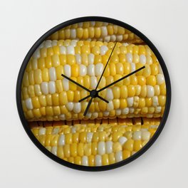 Stack of Corn Cobs Wall Clock