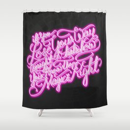 Daft Punk - Doin' It Right - Lettering Shower Curtain