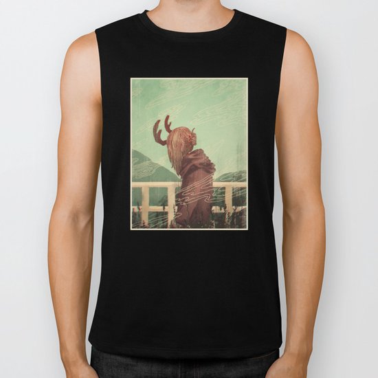 Last Year's Antlers Biker Tank