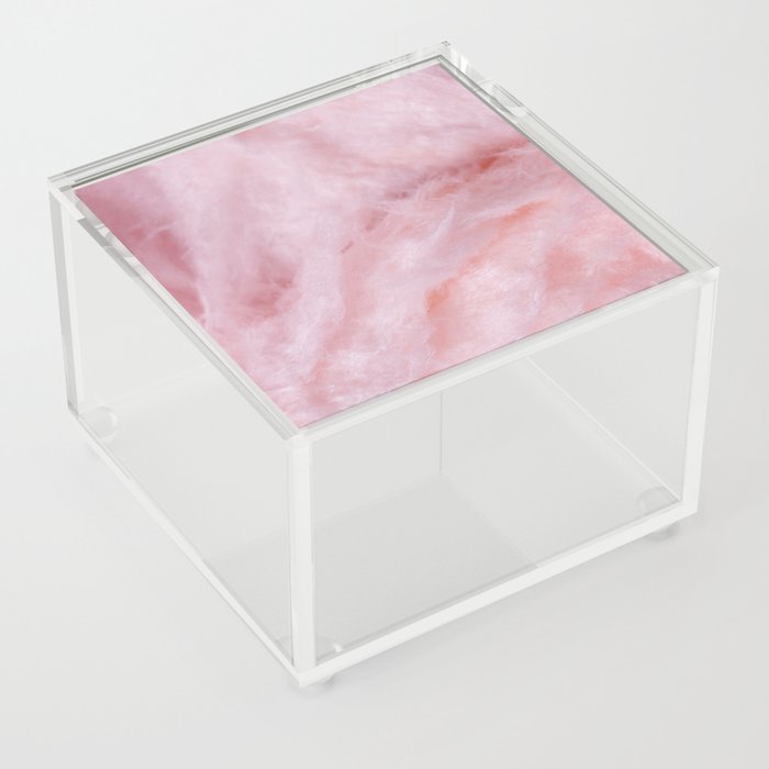 Blush Pink Cotton Candy  Acrylic Box