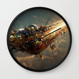 Steampunk Spaceship Wall Clock