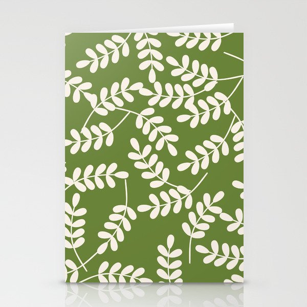 Holiday Leafy Pattern Stationery Cards