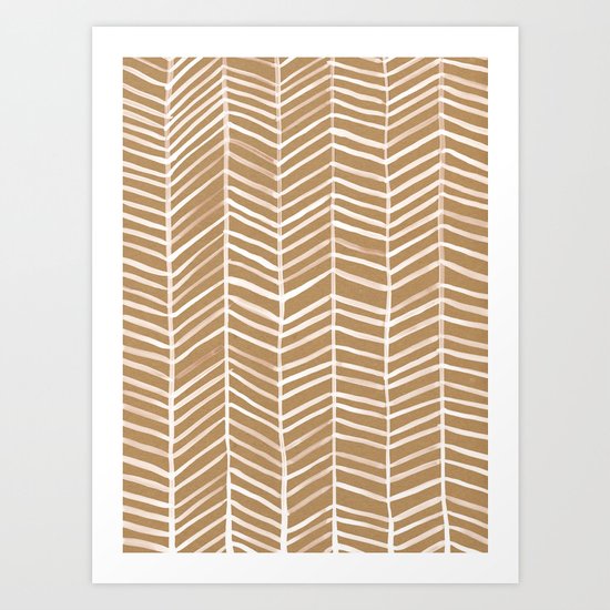 Kraft Herringbone Art Print