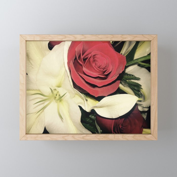 Roses & Lilies Framed Mini Art Print