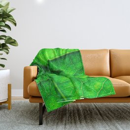 Sweet Green Leaf Throw Blanket