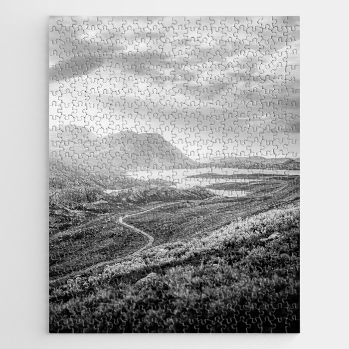 Norway Black and White Jigsaw Puzzle