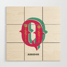 Abridor Type Design Q Wood Wall Art