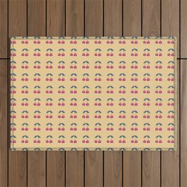 Better in Pairs Cherries - Yellow Small Outdoor Rug