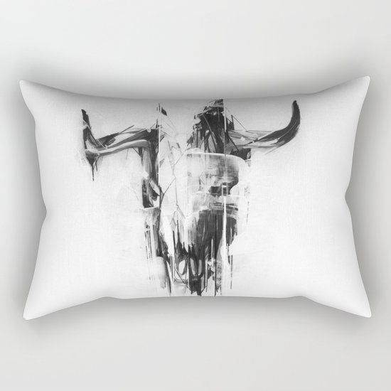 Bull Skull Rectangular Pillow