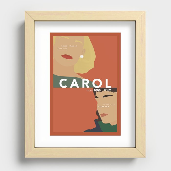 Carol Minimalist Movie Poster / Cate Blanchett / Rooney Mara Recessed Framed Print
