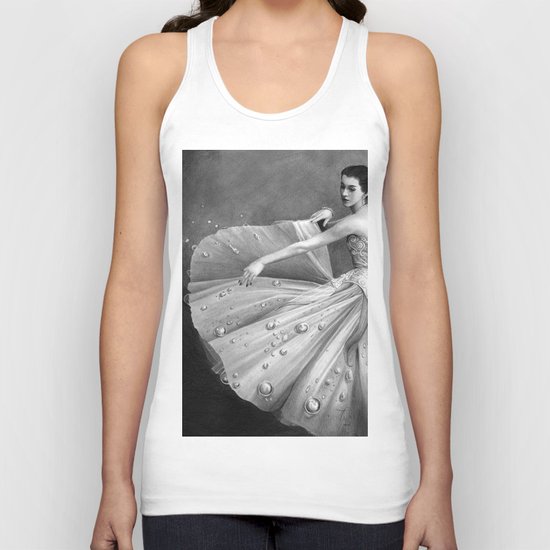 White Morning - graphite pencil drawing Unisex Tank Top