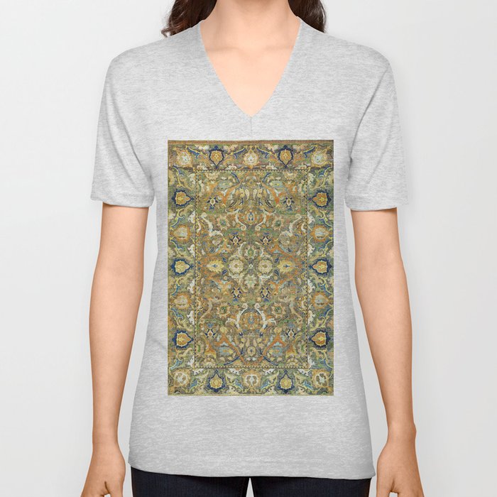 Safavid 'Polonaise' 17th Century Persian Carpet Print V Neck T Shirt by  Vicky Brago-Mitchell®
