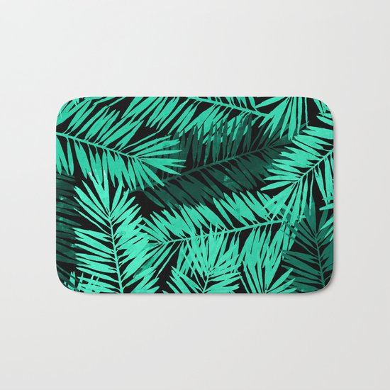 Tropical Palm Leaves II Bath Mat