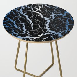 Cracked Space Lava - Blue/White Side Table
