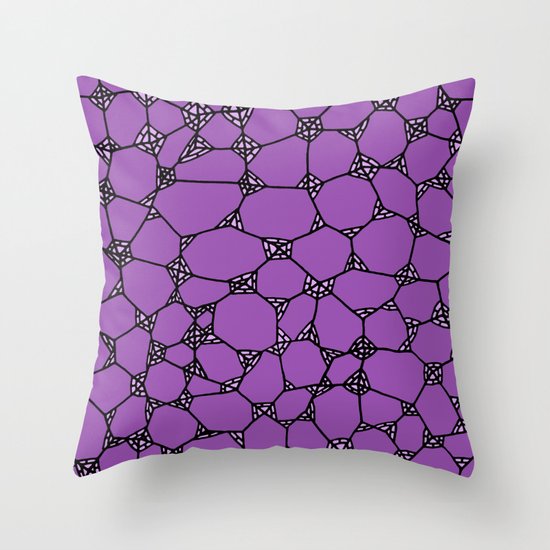 Yzor pattern 006-3 kitai lilac Throw Pillow