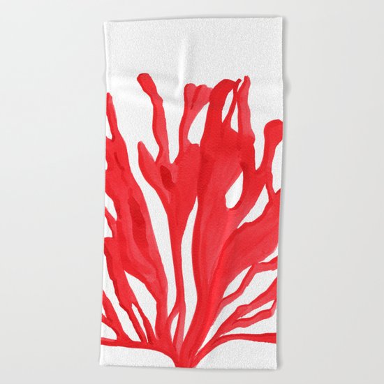 Red Coral no. 2 Beach Towel