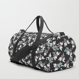  Happy Bunny Typography and Rabbit Floral Garden Pattern Duffle Bag
