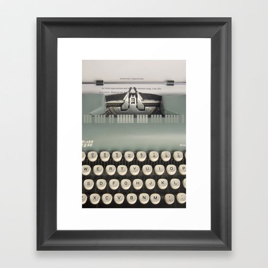 American Typewriter Framed Art Print