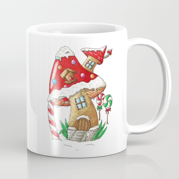 Mushroom gingerbread house Coffee Mug