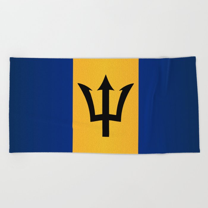 Barbados Flag Beach Towel