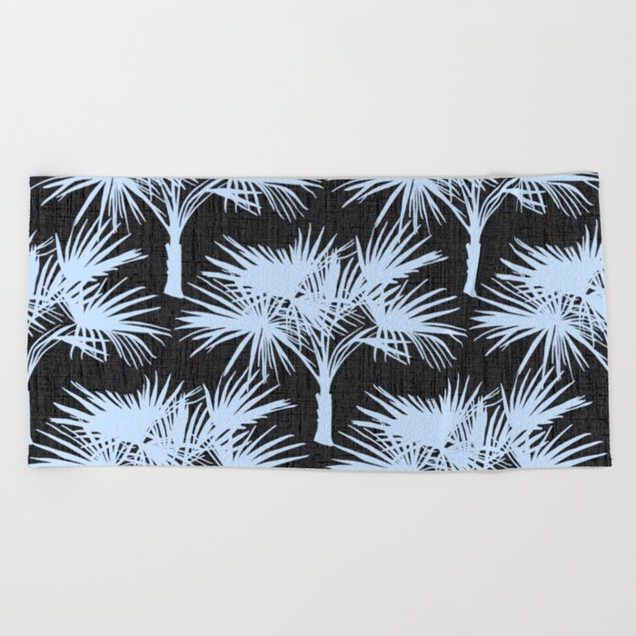 70’s Palm Springs Pastel Blue on Charcoal Beach Towel