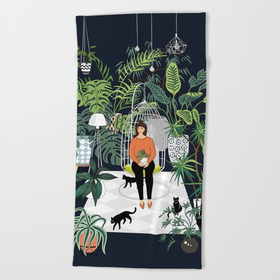 dark room print Beach Towel