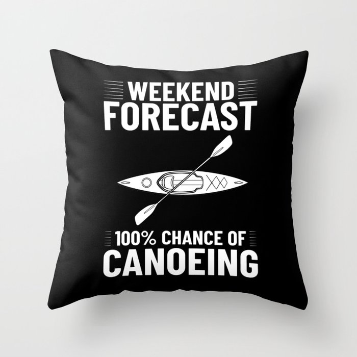 Canoeing Paddle Kayak Canoe Boat Kayaking Throw Pillow