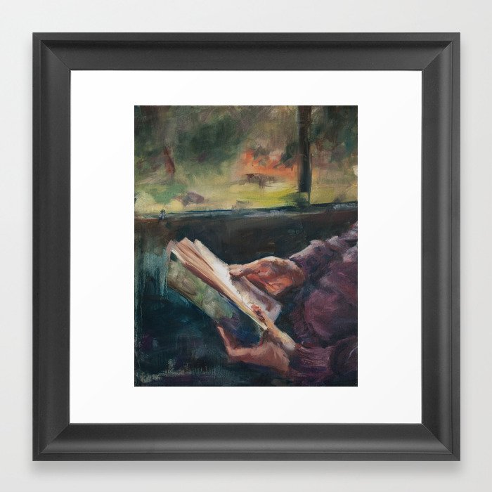Reading Tolkien Framed Art Print By Rebeccahoadley Society6